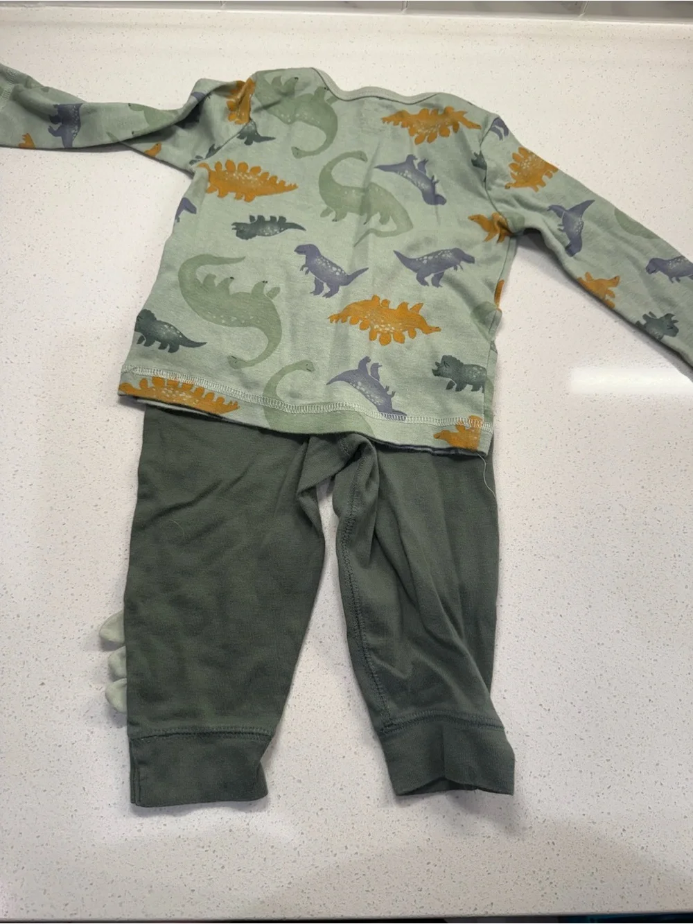Carter's Green Dinosaur Two-Piece Pajama Set